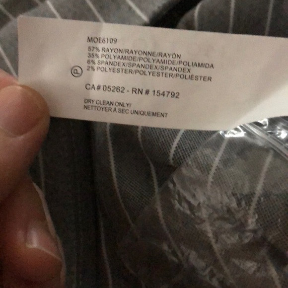 Motion Stretchy Grey Pinstripe Trousers - Picture 7 of 7